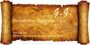 Golobics György névjegykártya